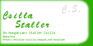 csilla staller business card